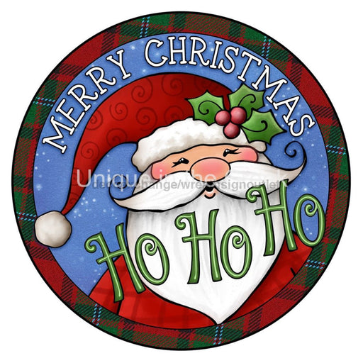 VINYL DECAL | SANTA | HO HO HO | PLAID | CHRISTMAS - Unique in the Creek LTD