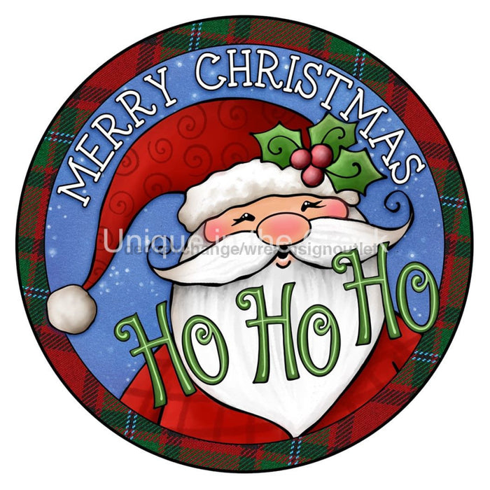 VINYL DECAL | SANTA | HO HO HO | PLAID | CHRISTMAS - Unique in the Creek LTD