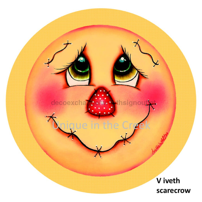 Vinyl Decal | Scarecrow | Iveth Wright | Fall | Autumn 10.5’’ Vinyl Round 10.5’’ Vinyl Round