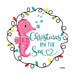 Vinyl Decal | Sea Horse | Christmas by the Sea | Christmas - Unique in the Creek LTD