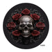 VINYL DECAL | SKULL BURGUNDY/GREY | 3D | HALLOWEEN | ROSES - Unique in the Creek LTD