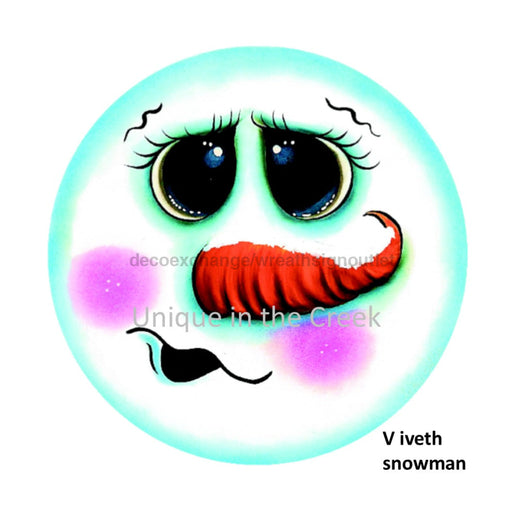 Vinyl Decal | Snowman | Iveth Wright | Winter | Christmas 10.5’’ Vinyl Round 10.5’’ Vinyl Round