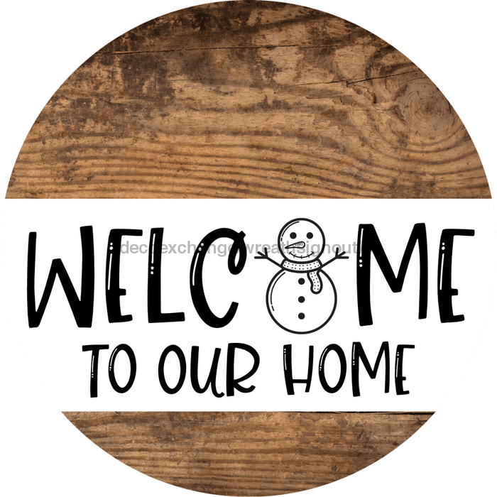 Wreath Sign Snowman Christmas Decoe-2349 For Round vinyl