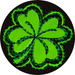 Vinyl Decal, St Patricks Day Sign, Four Leaf Clover, 10" Round Metal Sign VINYL-DECOE-235, Sign For Wreath, DecoExchange - DecoExchange