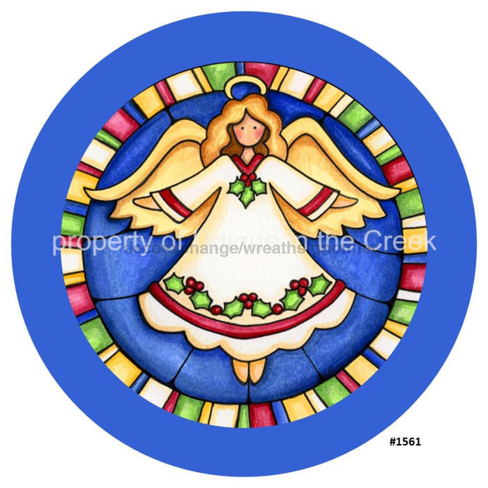 Vinyl Decal | Stained Glass Angel | Christmas | Religious - Unique in the Creek LTD