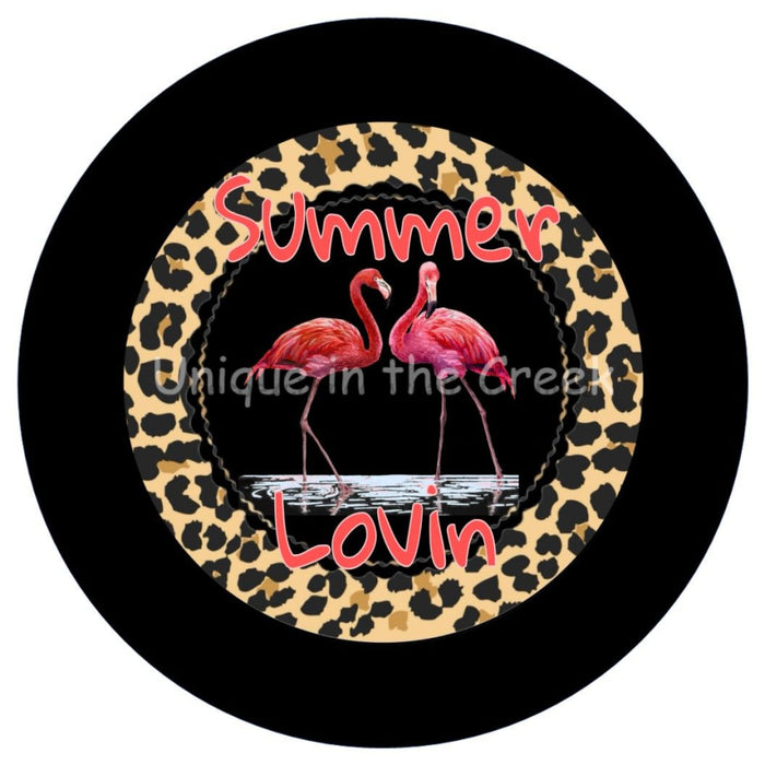 VINYL DECAL | SUMMER LOVIN | FLAMINGOS | ANIMAL PRINT | SUMMER - Unique in the Creek LTD