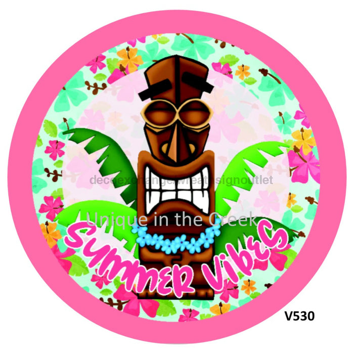 VINYL DECAL | SUMMER VIBES | WELCOME | SUMMER | TOTEM 10.5’’ Vinyl Round 10.5’’ Vinyl Round