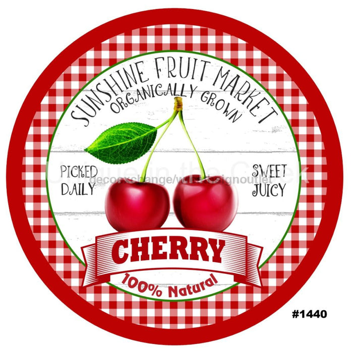 VINYL DECAL | SUNSHINE FARM MARKET | CHERRY | CHERRIES | SUMMER - Unique in the Creek LTD