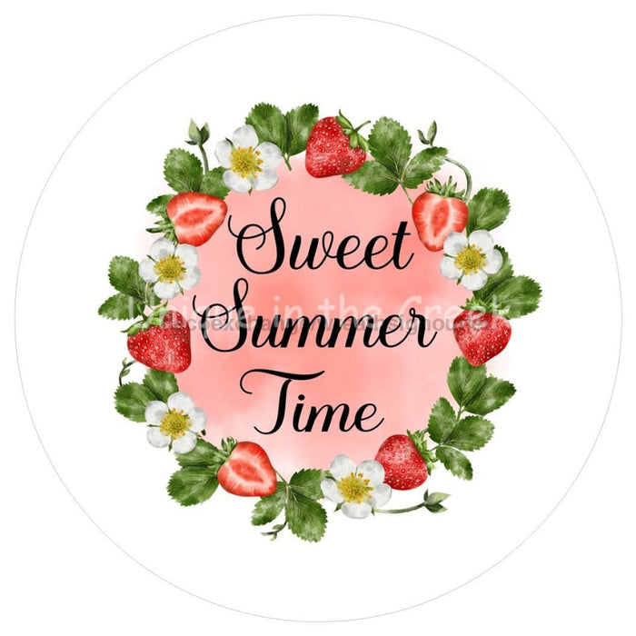 VINYL DECAL | SWEET SUMMER TIME | STRAWBERRIES | SUMMER - Unique in the Creek LTD