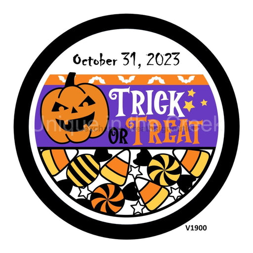 VINYL DECAL | TRICK OR TREAT | HALLOWEEN | CANDY CORN - Unique in the Creek LTD