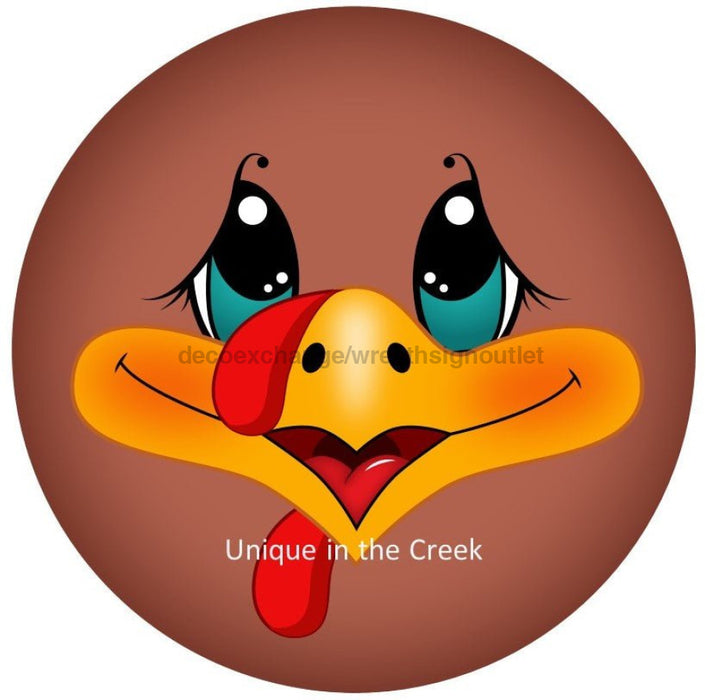 Vinyl Decal | Turkey Face | Thanksgiving | Autumn | Fall - Unique in the Creek LTD