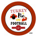 Vinyl Decal | Turkey Pie and Football | Thanksgiving | Autumn | Fall 10.5’’ Vinyl Round 10.5’’ Vinyl Round