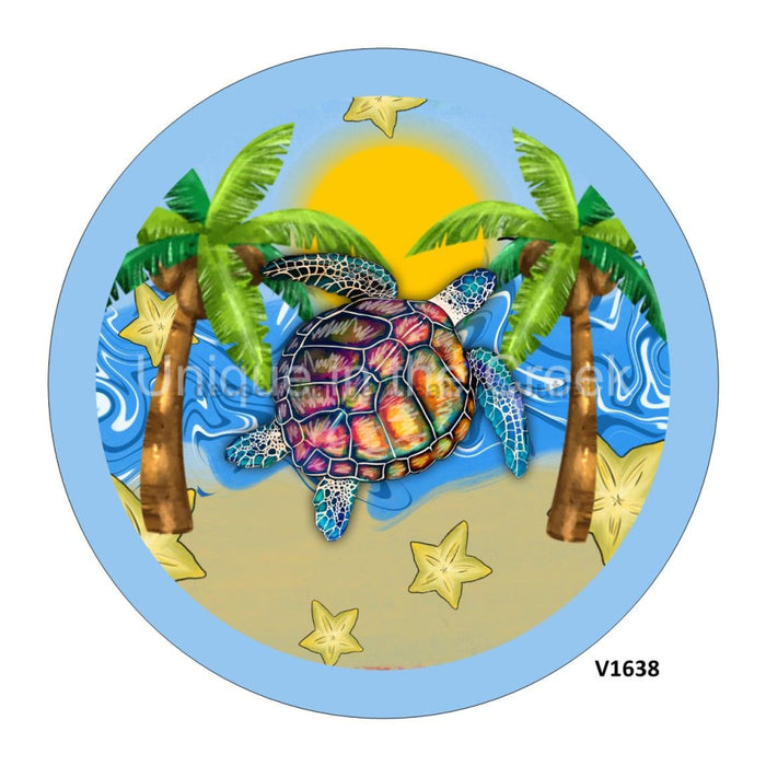 VINYL DECAL | TURTLES / PALM TREES | SUMMER | EVERYDAY - Unique in the Creek LTD