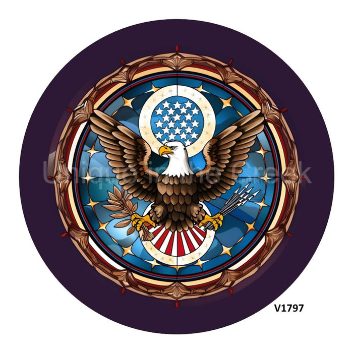 VINYL DECAL | USA EMBLEM | PATRIOTIC | EAGLE | BALD EAGLE | EVERYDAY - Unique in the Creek LTD
