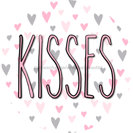 Vinyl Decal, Valentine Sign, 10" Round Metal Sign VINYL-DECOE-418, Sign For Wreath, DecoExchange - DecoExchange