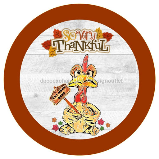 Vinyl Decal | Very Thankful | Turkey | Thanksgiving | Autumn | Fall - Unique in the Creek LTD