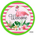 VINYL DECAL | WELCOME | BEACH | FLAMINGO | SUMMER - Unique in the Creek LTD