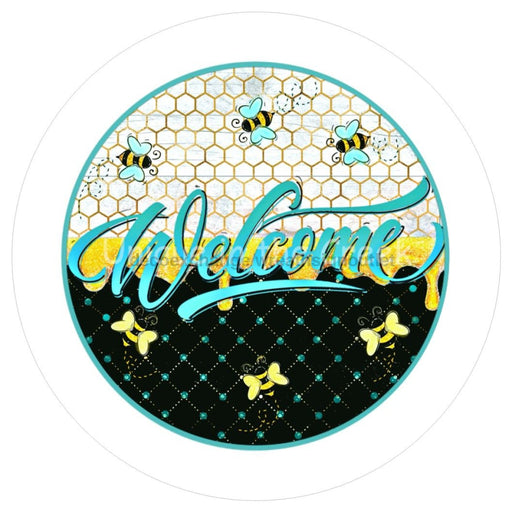 VINYL DECAL | WELCOME | BEES | EVERYDAY | SPRING | SUMMER - Unique in the Creek LTD
