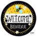 VINYL DECAL | WELCOME BIENVENUE | BEES | FRENCH | SUMMER - Unique in the Creek LTD