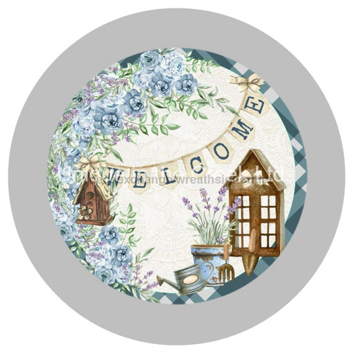VINYL DECAL | WELCOME BIRDHOUSE | FLORAL | EVERYDAY | SPRING - Unique in the Creek LTD