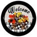 VINYL DECAL | WELCOME | CHECK | LEOPARD | FOLIAGE | AUTUMN | FALL - Unique in the Creek LTD