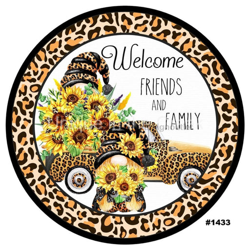 VINYL DECAL | WELCOME FRIENDS AND FAMILY | GNOMES | CHEETAH | SUMMER | SUNFLOWER - Unique in the Creek LTD