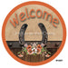 VINYL DECAL | WELCOME | HORSE | HORSESHOE | FARM | ANIMALS - Unique in the Creek LTD