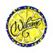 VINYL DECAL | WELCOME | LEMON | SUMMER | SPRING | EVERYDAY | BLUE LEMON - Unique in the Creek LTD