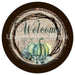VINYL DECAL | WELCOME PUMPKIN | GREEN | WOOD | AUTUMN | FALL - Unique in the Creek LTD