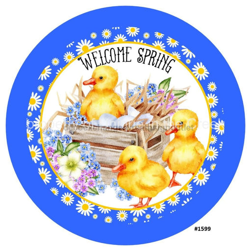VINYL DECAL | WELCOME SPRING | CHICKS | FLOWERS | SPRING - Unique in the Creek LTD