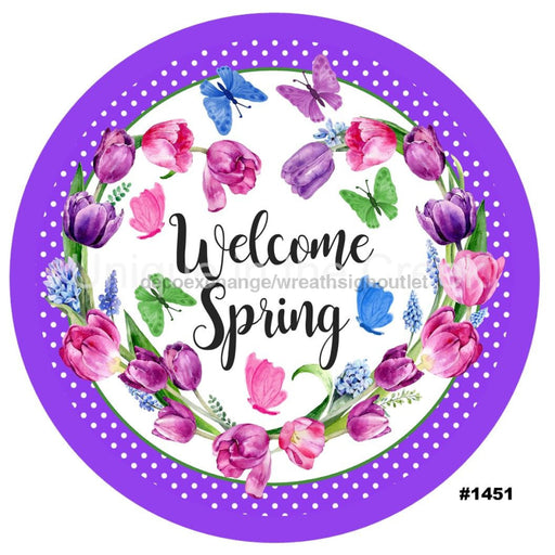 VINYL DECAL| WELCOME SPRING | FLOWER | BUTTERFLIES | SPRING - Unique in the Creek LTD