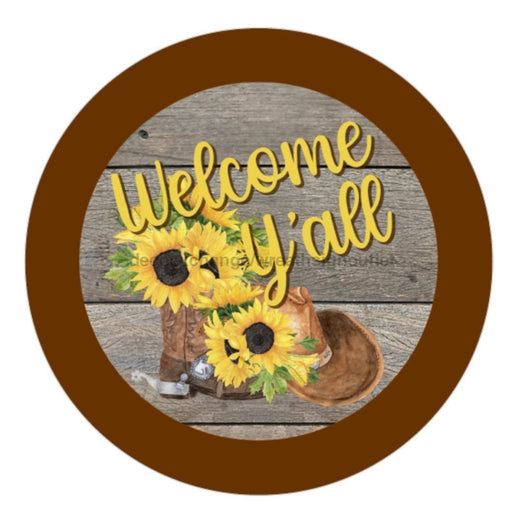 Vinyl Decal | Welcome Y'all | Autumn | Fall - Unique in the Creek LTD