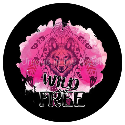 VINYL DECAL | WILD AND FREE | WOLD | SUNCATCHER | EVERYDAY - Unique in the Creek LTD
