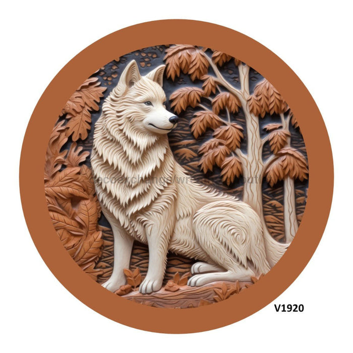 VINYL DECAL | WOLF | 3D | WOOD | LEATHER LOOK - Unique in the Creek LTD