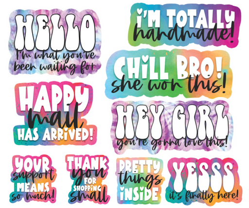 Vinyl Shipping Stickers Creative Vibes - DecoExchange