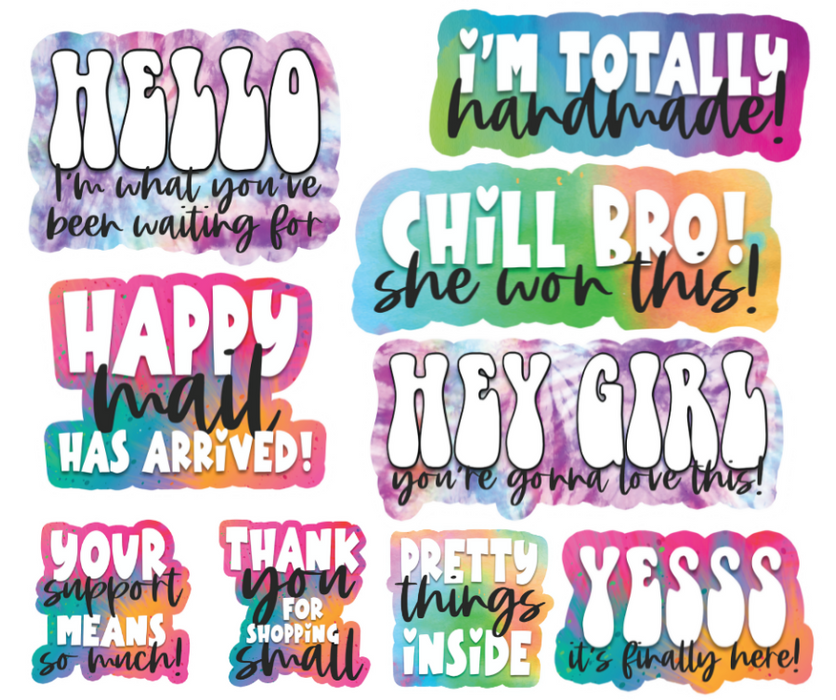 Vinyl Shipping Stickers Creative Vibes - DecoExchange