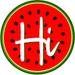 Watermelon Hi Sign Decoe-4087-Dh 18 Wood Round