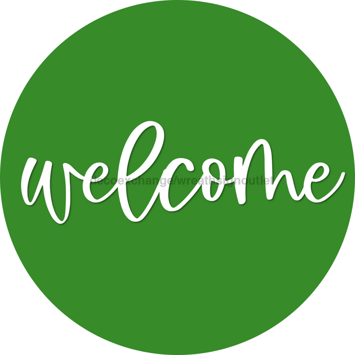 Welcome Door Hanger 4 Holes Door Hanger DCO-W-00068-DH 22 in Round Wood 22’’ Door Hanger