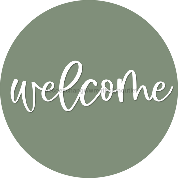 Welcome Door Hanger 4 Holes Door Hanger DCO-W-00079-DH 22 in Round Wood 22’’ Door Hanger