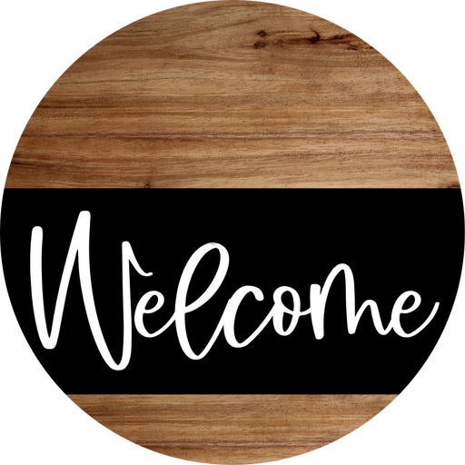 Welcome Door Hanger Dco-01664-Dh 18’ Round Wood