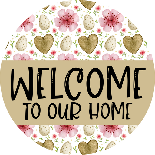 Welcome Door Hanger Easter Dco-01113-Dh 18 Round