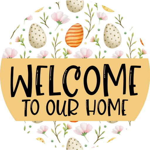 Welcome Door Hanger Easter Dco-01114-Dh 18 Round