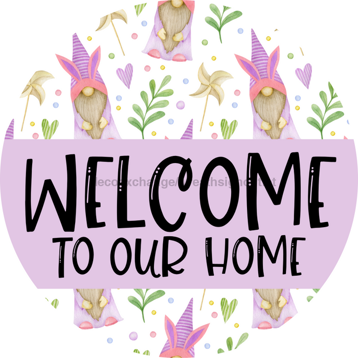 Welcome Door Hanger Easter Dco-01117-Dh 18 Round