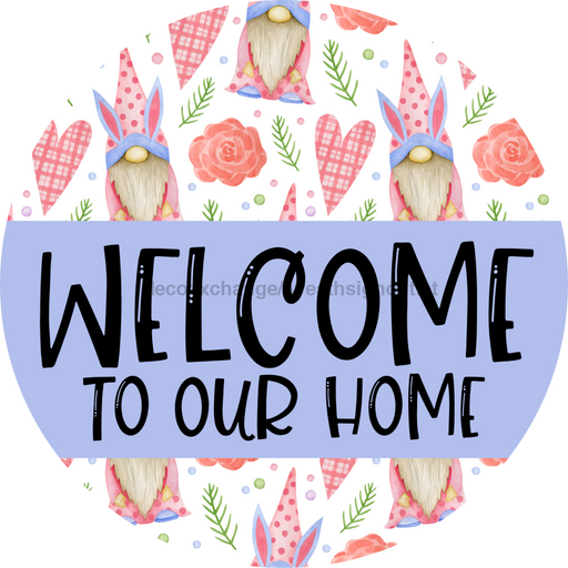 Welcome Door Hanger Easter Dco-01118-Dh 18 Round