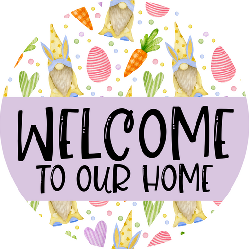 Welcome Door Hanger Easter Dco-01120-Dh 18 Round