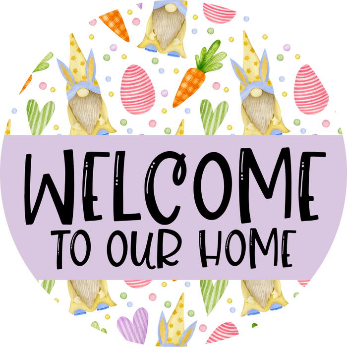 Welcome Door Hanger Easter Dco-01120-Dh 18 Round