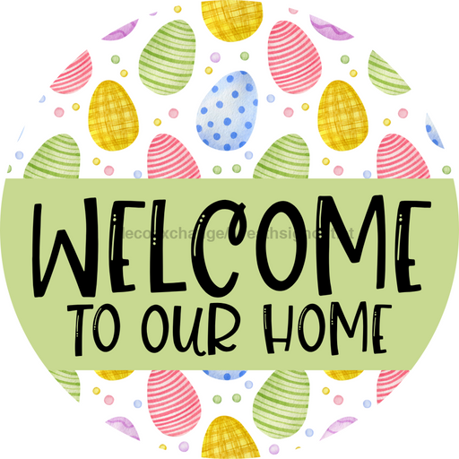 Welcome Door Hanger Easter Dco-01123-Dh 18 Round