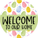 Welcome Door Hanger Easter Dco-01123-Dh 18 Round
