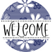 Welcome Door Hanger Sign Floral Decoe-4140-Dh 18 Wood Round