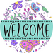 Welcome Door Hanger Sign Spring Floral Decoe-4115-Dh 18 Wood Round